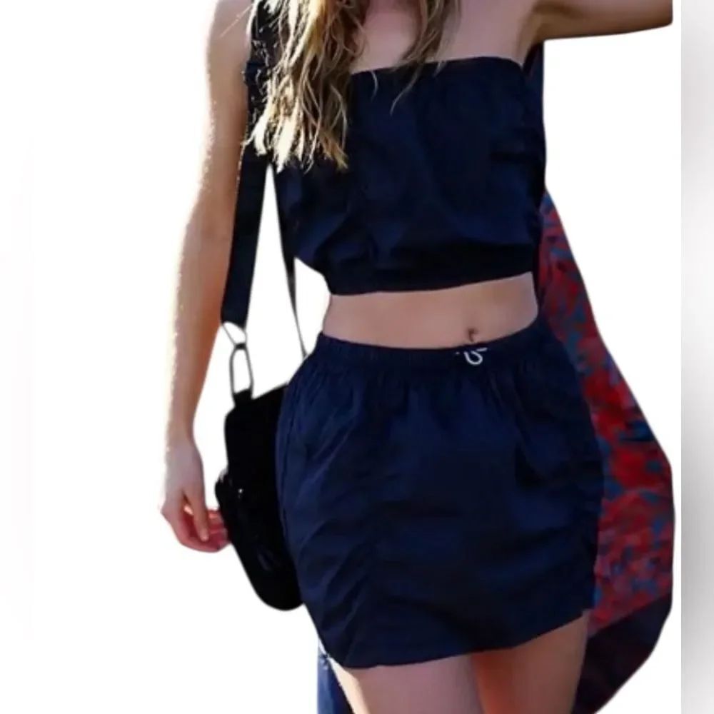 Free people Movement Navy Blue 2pc Skort Set(Size Small)